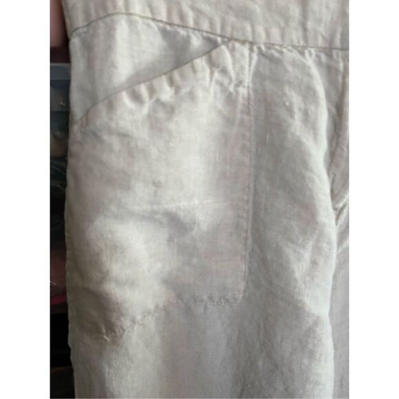 Chicos women’s Tan/Sand linen front pocket pants size 2/medium - Picture 3 of 5